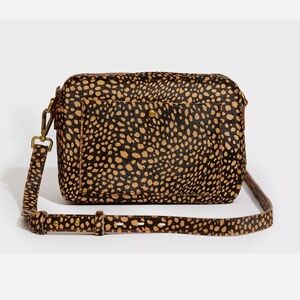Madewell Large Transport Camera Bag Dotted Calf Hair Leather Crossbody